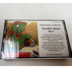 Franklin Helps Out 2000 Scholastic Audio‎ Book Cassette Tape Vtg Preschool